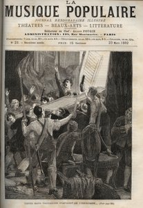 Cembalo Marie-Antoinetty Histoire de 1834 „“ Třicet rázných rukou uchopí nástroj...““ pod zděšeným pohledem královnina ladičky, vpravo. od Unknown artist