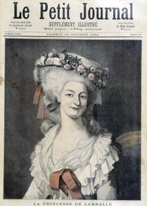 Marie Terezie Savojská Carignan (1749-1792), princezna z Lamballe - obálka „“The Petity Journal““ od Unknown artist