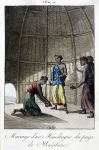 Manželství v Mandingues (Mali?), Afrika - rytina od Unknown artist