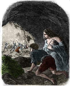 Masakry Vaudois v 16. století. od Unknown artist