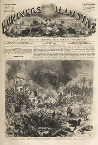 Mendoza, Argentina – Zemětřesení z roku 1861 – Seisme de 1861 v Mendoze – Argentina – 20. března 1861 – Illustrous Universe v roce 1861 – od Unknown artist