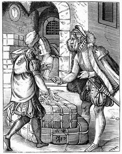 Obchodníci - v "The Illiberal Arts and Mechanics..." od Unknown artist