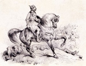Merovée porazí Huny. od Unknown artist