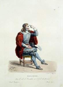 Kostým Moliera v roli Arnolpha v díle „Škola žen““ z roku 1670. Kostým francouzské komedie od Hippolyte Lecomta (1781-1857). Rytina 19. století. Coll. Pojďme. od Unknown artist