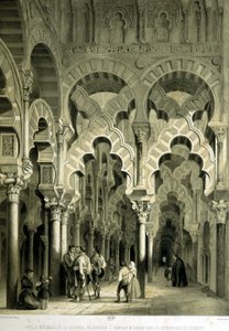 Mozarabská kaple v katedrále Cordoba (starověká mešita) - v „“Uměleckém a monumentálním Španělsku slavných míst a památek Španělska““ od Dona Genara Pereze de Villa od Unknown artist
