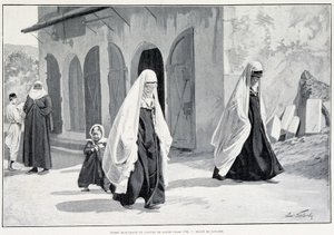 Muslimské ženy v Bosně. V Tour du monde 1/1896. od Unknown artist