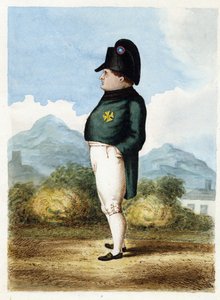 Napoleon Bonaparte na ostrově Svatá Helena - Neznámý dělostřelecký důstojník - 1817 - Akvarel na papíře - 30x22,6 - Soukromá sbírka od Unknown artist