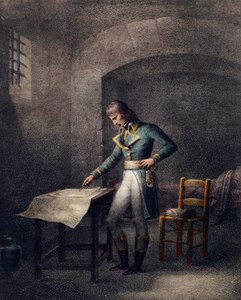 Napoleon I. Bonaparte (1769-1821) na náměstí pevnosti Antibes 10. srpna od Unknown artist