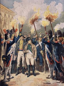 Napoleon a jeho armáda, v prosinci 1805, v předvečer Slavkova. od Unknown artist