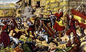 Napoleonské války: Obležení Zaragozy (15. června – 14. srpna od Unknown artist