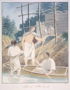 Natives of Nootka Sound, cca 1843-50 (akvarel) od Unknown artist