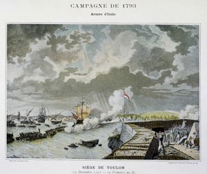 Námořní bitva: Obléhání Toulonu v roce 1793 - v „“Námořních bitvách Napoleona““ od Unknown artist