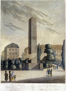 Obelisk před hradem Výmar od Unknown artist