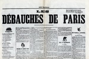 Jeden z novin „Les debauches de Paris“, konec 19. století. od Unknown artist