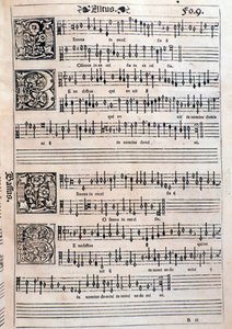 Stránka z Liber octo Missarum (1541) od Unknown artist
