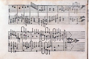 Stránka z „“ Tablature; Kniha 1”” od Gerolama Cavazzoniho od Unknown artist