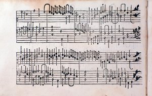 Page of Tablature, kniha 1 od Girolama Cavazzoniho od Unknown artist