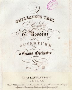 Strana partitury předehry Williama Tella, opery Gioacchina Rossiniho od Unknown artist