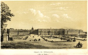 Palác ve Versailles, výhled do zahrady v roce 1857. od Unknown artist