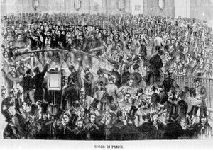 Pařížská burza (koš) v roce 1870. od Unknown artist