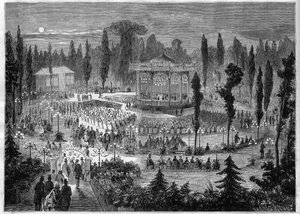 Paříž VIII. obvod - avenue des Champs-Elysees (Champs Elysees) - koncerty v roce 1868 od Unknown artist