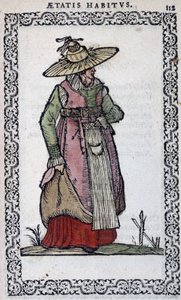Žena z Piemontu - v „“Habits et effigies”” od Jeana Sulperiuse od Unknown artist