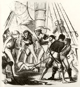 Piráti mučí George Witherse od Unknown artist