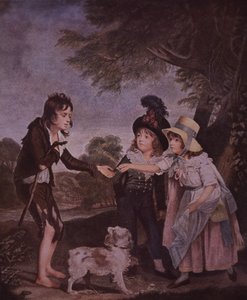 Chudák žebrá od bohatých dětí (barva litho) od Unknown artist