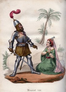 Papež Benedikt VIII. (1012-1024) poráží Saracény v roce 1016. od Unknown artist