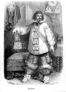 Porthos – ve „Tři mušketýři““ od Alexandra Dumase Pèrea. od Unknown artist