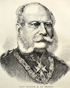 Portrét Wilhelm I z Německa/Pruska 1870 (gravírování) od Unknown artist