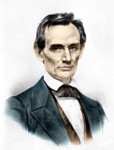 Portrét Abrahama Lincolna (1809 - 1865) 16. prezidenta Spojených států amerických.