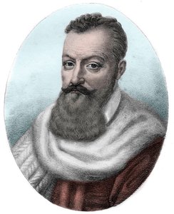 Portrét Achilles de Harlay prvního předsedy parlamentu Paříže - Portrét Achilles de Harlay, Comte de Beaumont Francouzský soudce první předseda parlamentu Paříže (1536 -1619) - od Unknown artist