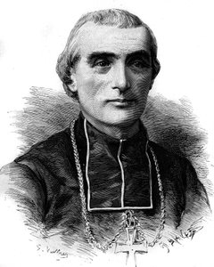 Portrét Adolphe Perraud (1828-1906), francouzský církevní muž a akademik. Rytina v „“ Le Monde Illustré““ č. 1316 ze 17. června 1882. od Unknown artist