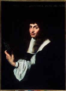 Portrét Agostina Trombettiho (17. století) italského kytaristy a zpěváka Anonymní malba. 17. století. Bologna, civilo Museo Museo od Unknown artist
