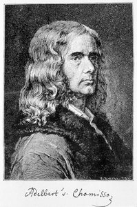 Portrét Aldeberta von Chamisso de Boncourt (1781-1838), německého spisovatele a učence francouzského původu - rytina od Unknown artist