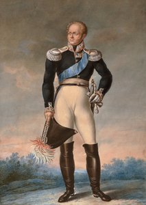 Portrét Alexandra I. Ruska, c. 1819 – Akvarel – Portrét nohou Alexandra I., cara Ruska (1777–1825)”” Anonymní akvarel od Unknown artist