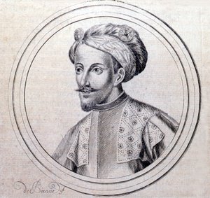 Portrét Amedea V. Savojského řekl Veliký (1249–1324) (Amedeo VI di Savoia detto il Grande) v „“Genealogické historii královského rodu Savojska“ od Samuela Guichenoua, Lyon 1660. od Unknown artist