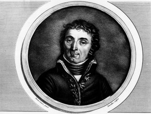Portrét Andre Massena (1756-1817), generálmajor Armee Itálie. Rytina v „“ Kompletní sbírka historických obrazů francouzské revoluce, ve třech svazcích.“““ 1804. od Unknown artist