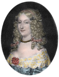 Portrét Anne-Genevieve de Bourbon-Conde (1619-79) vévodkyně z Longueville - Portrét Anne Genevieve de Bourbon-Conde (Anne-Genevieve de Bourbon-Conde), vévodkyně z Longueville (1619-1679) rytina z 19. století od Unknown artist