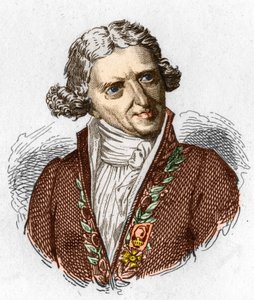 Portrét Antoina Augustina Parmentiera (1737 - 1813), francouzského vojenského lékárníka a agronoma. Rytina z roku 1845. od Unknown artist