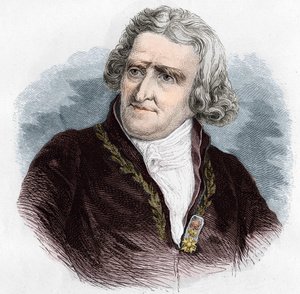 Portrét Antoina Augustina Parmentiera (1737 - 1813), francouzského vojenského lékárníka a agronoma. Rytina z roku 1866. od Unknown artist