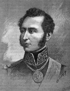 Portrét Antonia Jose de Sucre (1795-1830) - vůdce venezuelské nezávislosti - rytina od Unknown artist