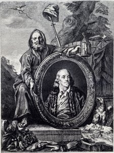 Portrét Benjamina Franklina (1706 - 1790), amerického politika, památníka, pamfletáře a fyzika od Unknown artist