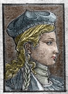 Portrét Brunehauta nebo Brunehildy (asi 534-613), manželky Sigeberta I. od Unknown artist