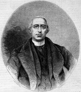 Portrét Carlo Passaglia (1812-1887), italský církevní muž, přívrženec jednoty Itálie. Rytina v „“ Le Monde Illustré““ n¡240 ze dne 16. listopadu 1861. od Unknown artist