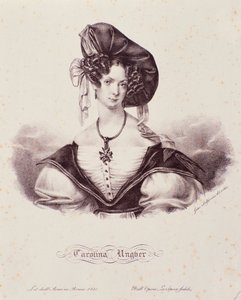 Portrét Caroline Ungher (Unger) (rytina) od Unknown artist