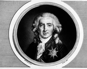 Portrét Charlese Alexandra de Calonne (1734-1802). Rytina v „“ Kompletní sbírka historických obrazů francouzské revoluce, ve třech svazcích.“““ 1804. od Unknown artist
