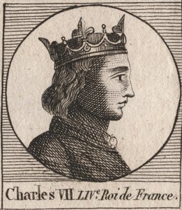 Portrét Karla VII. (1403-1461) francouzského krále - KAREL VII. (1403-1461) francouzský král od Unknown artist