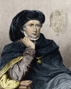 Portrét Karla VI. Milovaného nebo Fou (1368 - 1422), krále Francie - in Histoire des Français od Lavallée, rytina, sd. od Unknown artist